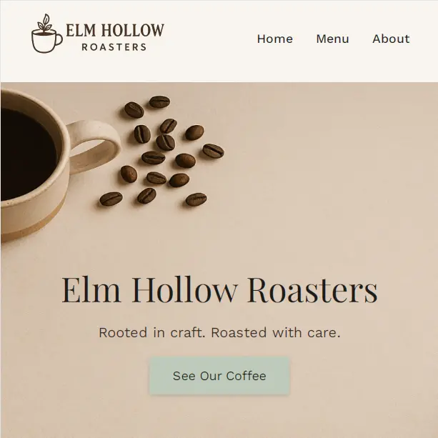 Elm Hollow Roasters moders rustic project preview