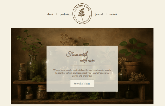 Thumbnail view of Meadow & Mill website project